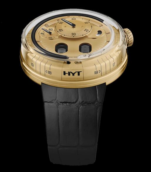 Buy Fake HYT H0 Gold 048-GD-94-NF-CR watch